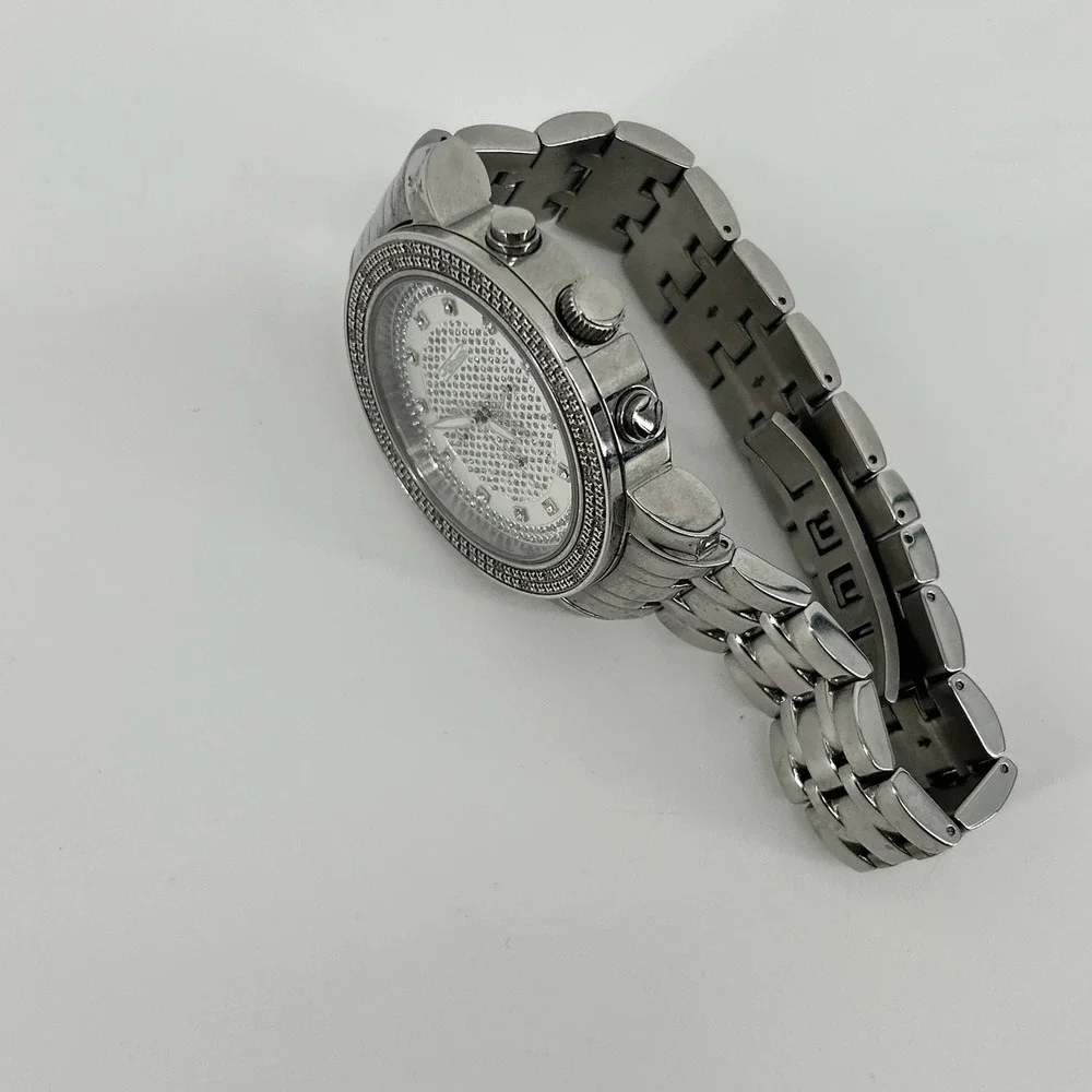 Jojino MJ-1101 50mm Mens Diamond Chronograph Watch 0.25ct Iced Out